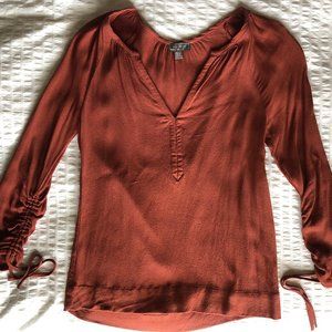 J Crew Point Sur Drapey Long Sleeve Top
